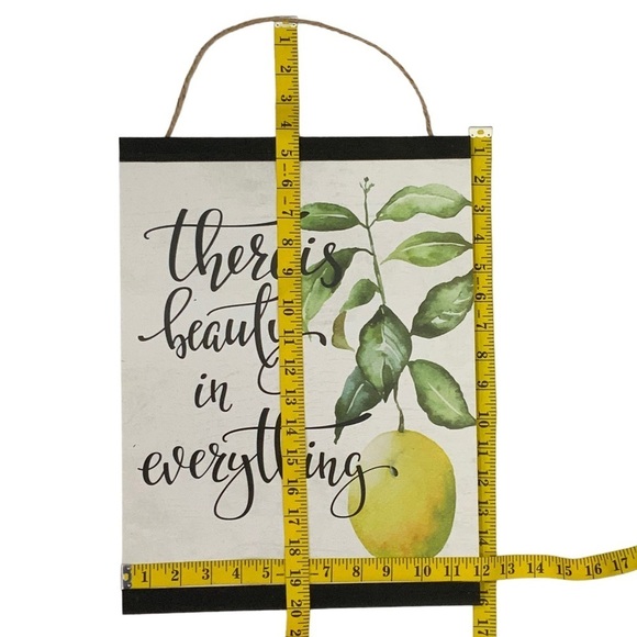 Zest Garden Wall Hanging Lemon Modern FarmHouse Shabby Phrase Large 25 x 12 in - Picture 7 of 15